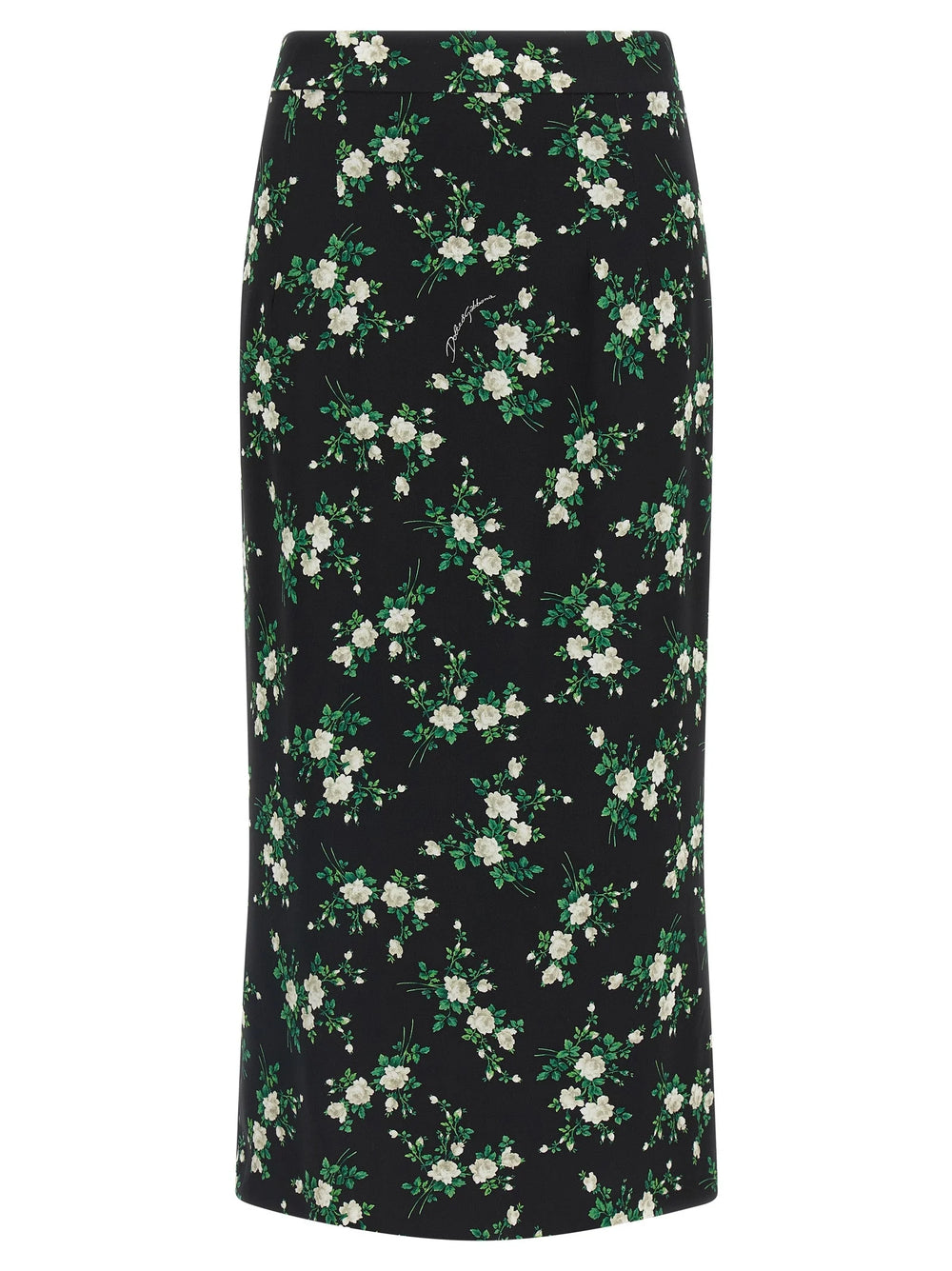 Dolce & Gabbana Black Silk Midi Skirt - IT38