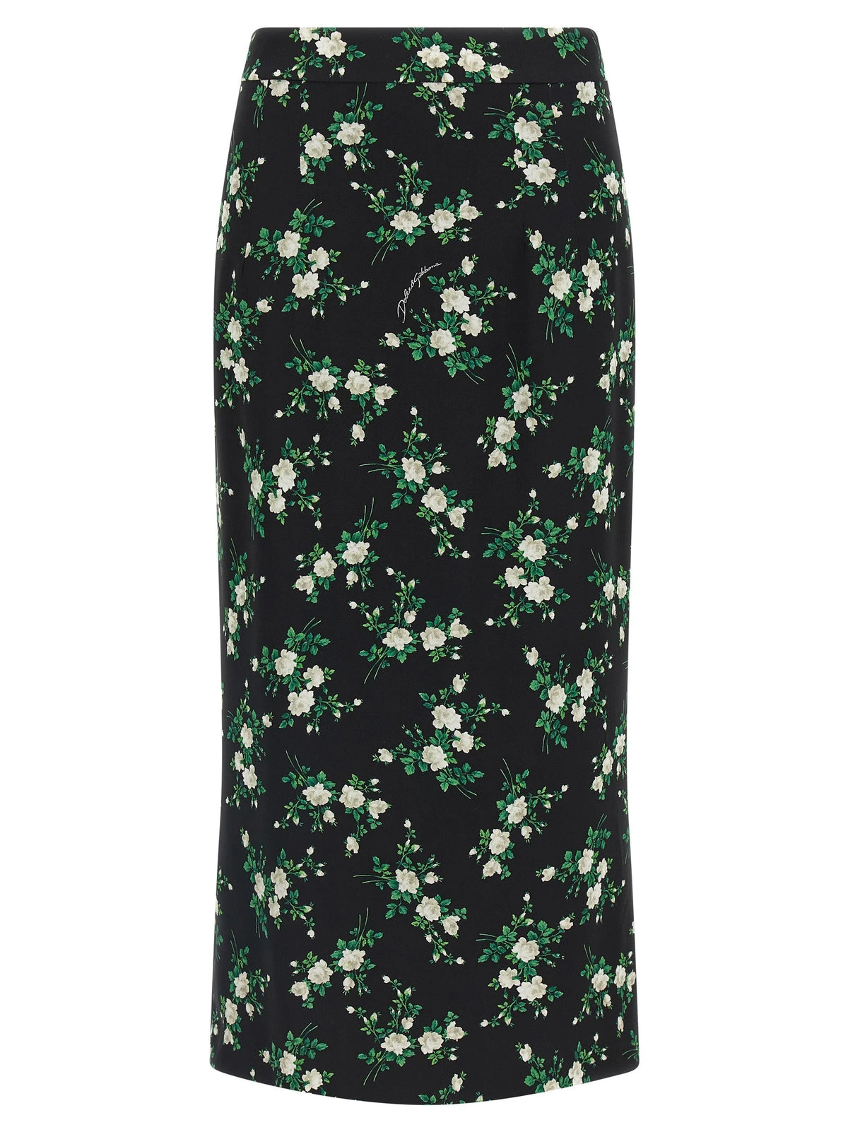 Dolce & Gabbana Black Silk Midi Skirt - IT38