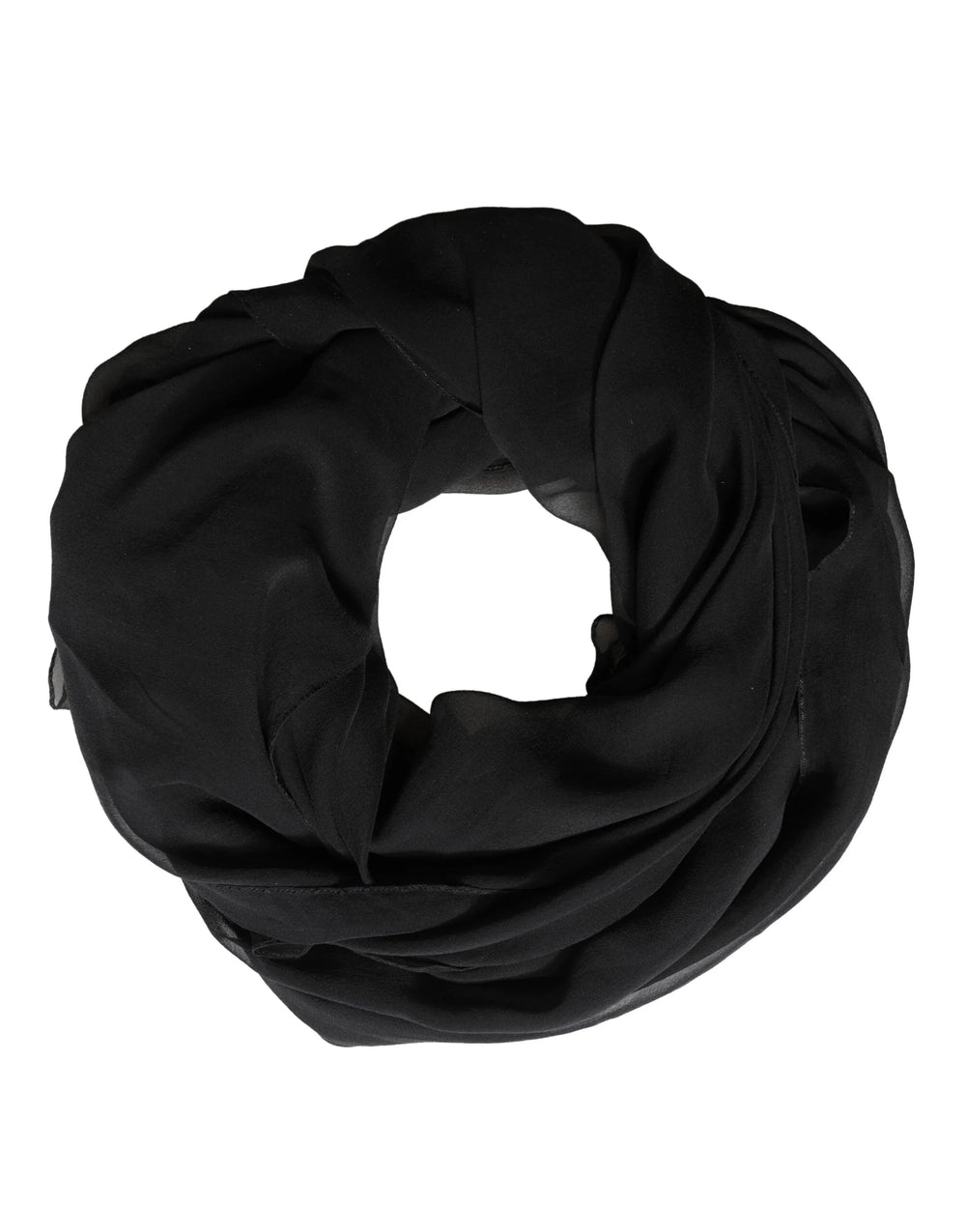 Dolce & Gabbana Black Silk Neck Wrap Shawl Stole 167cm x 126cm Scarf