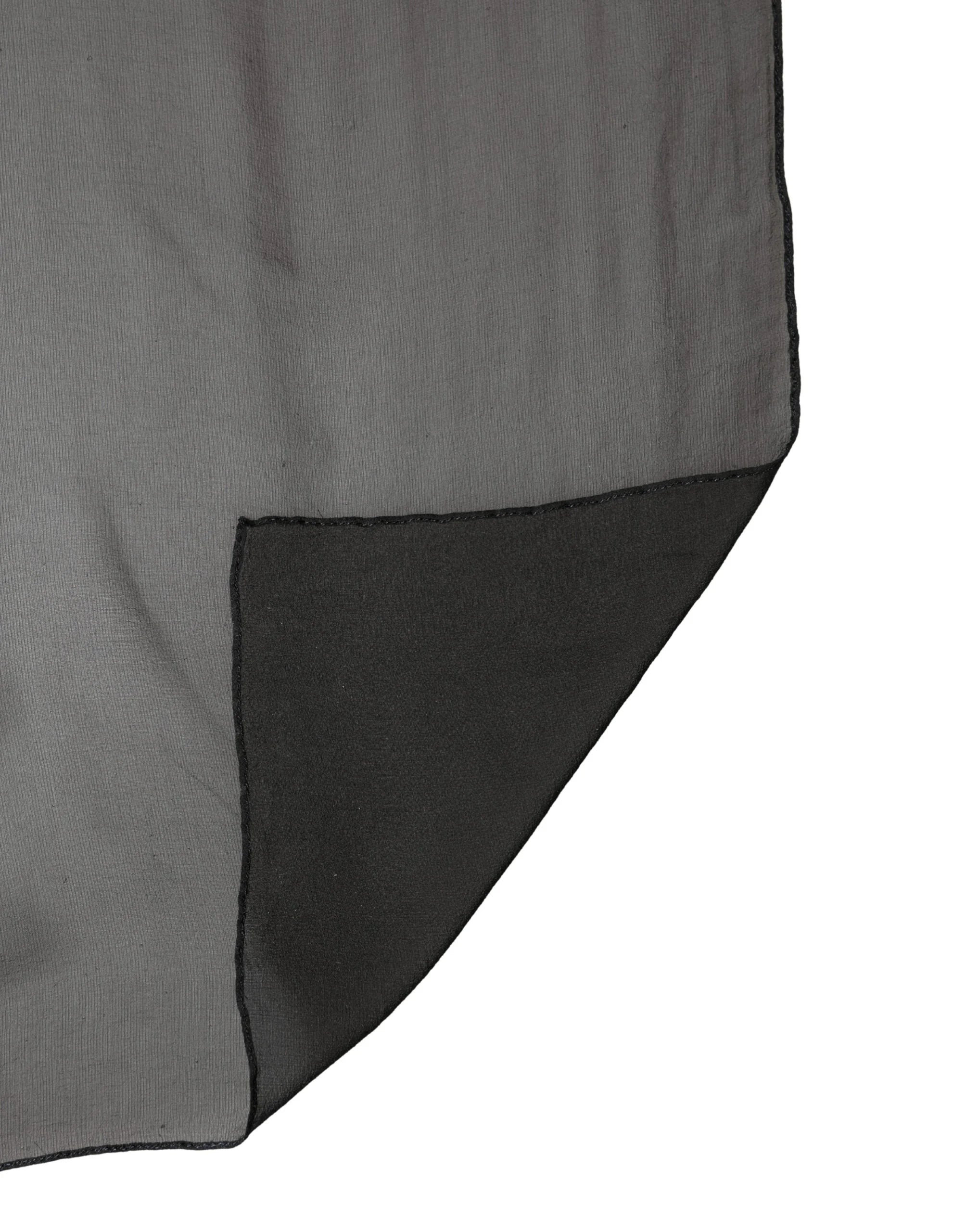 Dolce & Gabbana Black Silk Neck Wrap Shawl Stole 167cm x 126cm Scarf