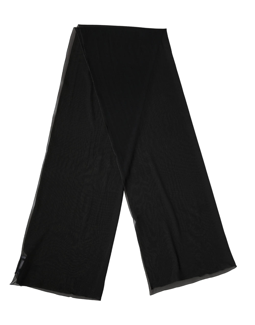 Dolce & Gabbana Black Silk Neck Wrap Shawl Stole 200cm x 64cm Scarf