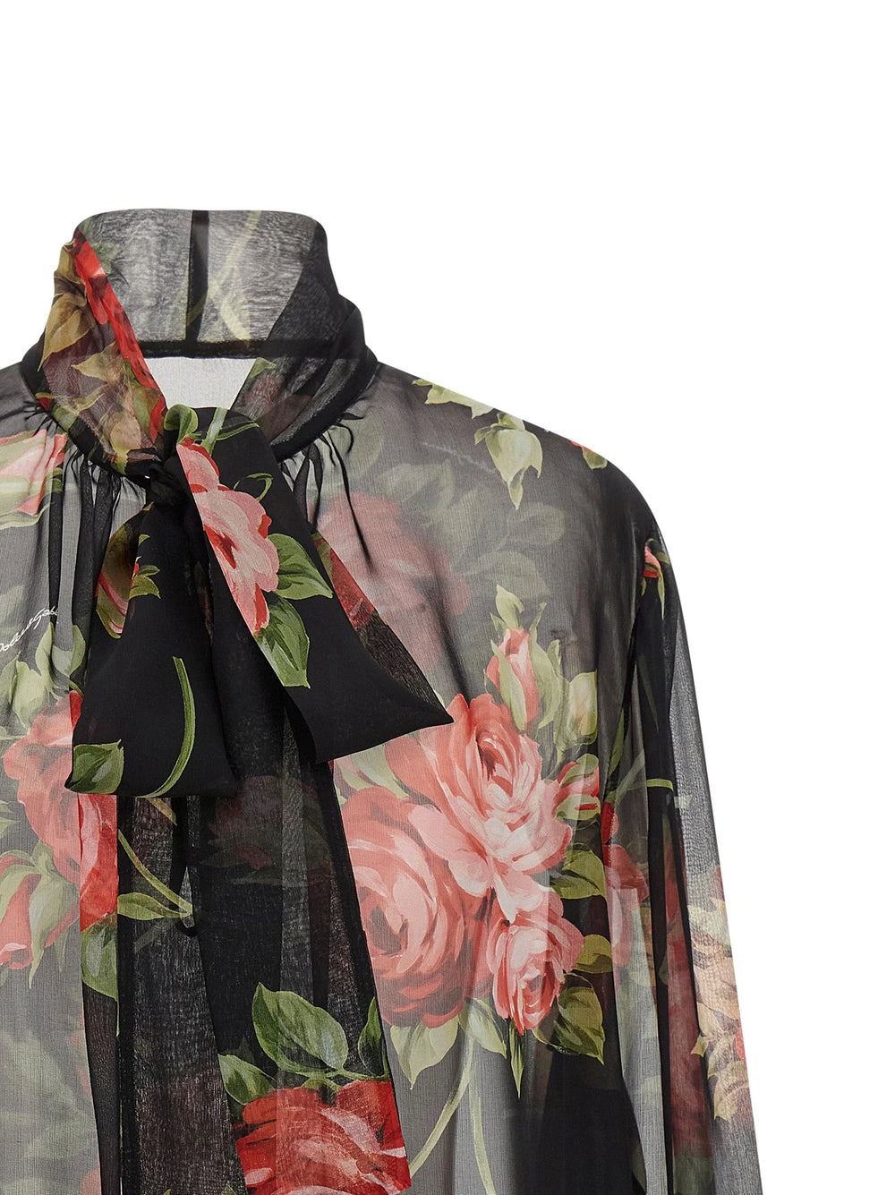 Dolce & Gabbana Black Silk Pattern Shirt - IT38
