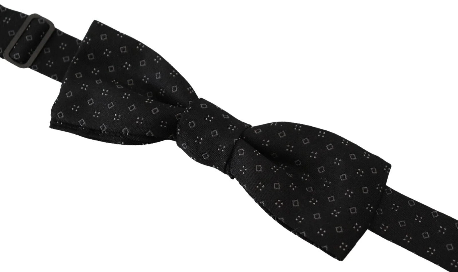 Dolce & Gabbana Black Silk Patterned Necktie Men Accessory Bow Tie - Neckties