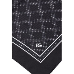 Dolce & Gabbana Black Silk Pocket Square - Handkerchiefs
