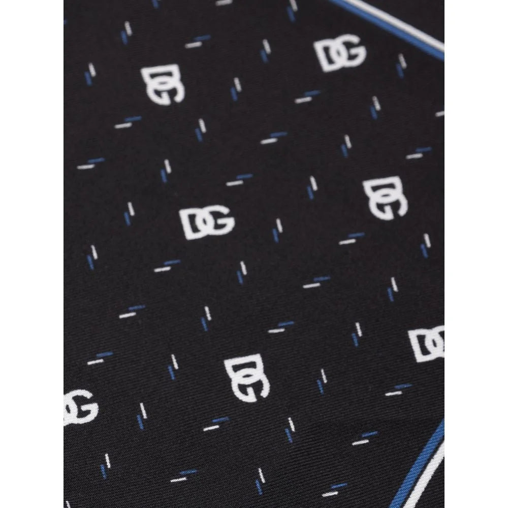 Dolce & Gabbana Black Silk Pocket Square - Handkerchiefs
