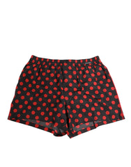 Dolce & Gabbana Black Silk Polka Dot Boxer Shorts Men Underwear - IT3 | XS