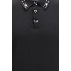 Dolce & Gabbana Black Silk Polo Shirt