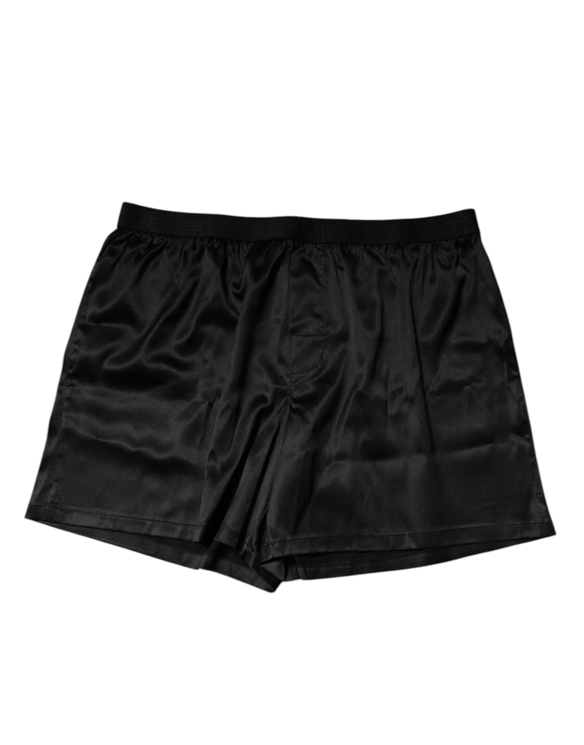 Dolce & Gabbana Black Silk Regular Men Boxer Shorts Underwear - IT7 | XL - Boxer Shorts