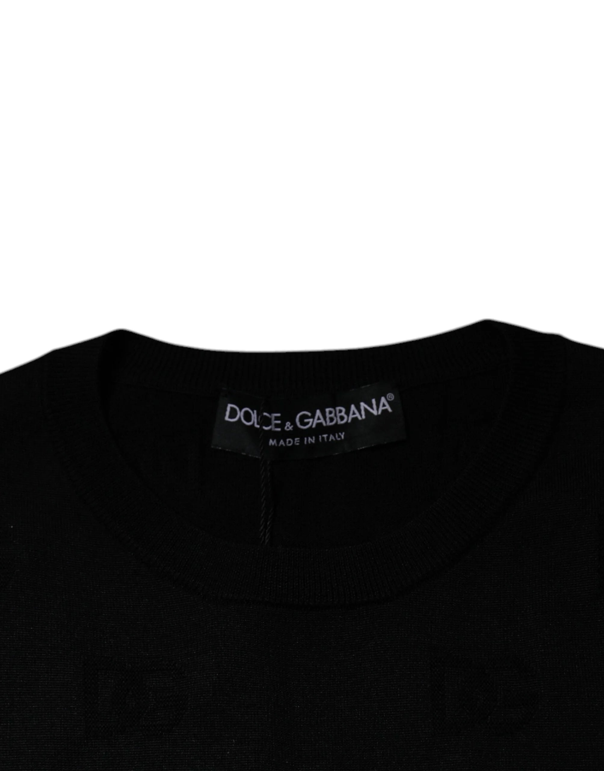 Dolce & Gabbana Black Silk Round Neck Sleeveless T-shirt - ÌT40| XXS - Tank Tops