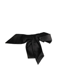 Dolce & Gabbana Black Silk Satin Sash Wide Waist Women Belt - IT40|S