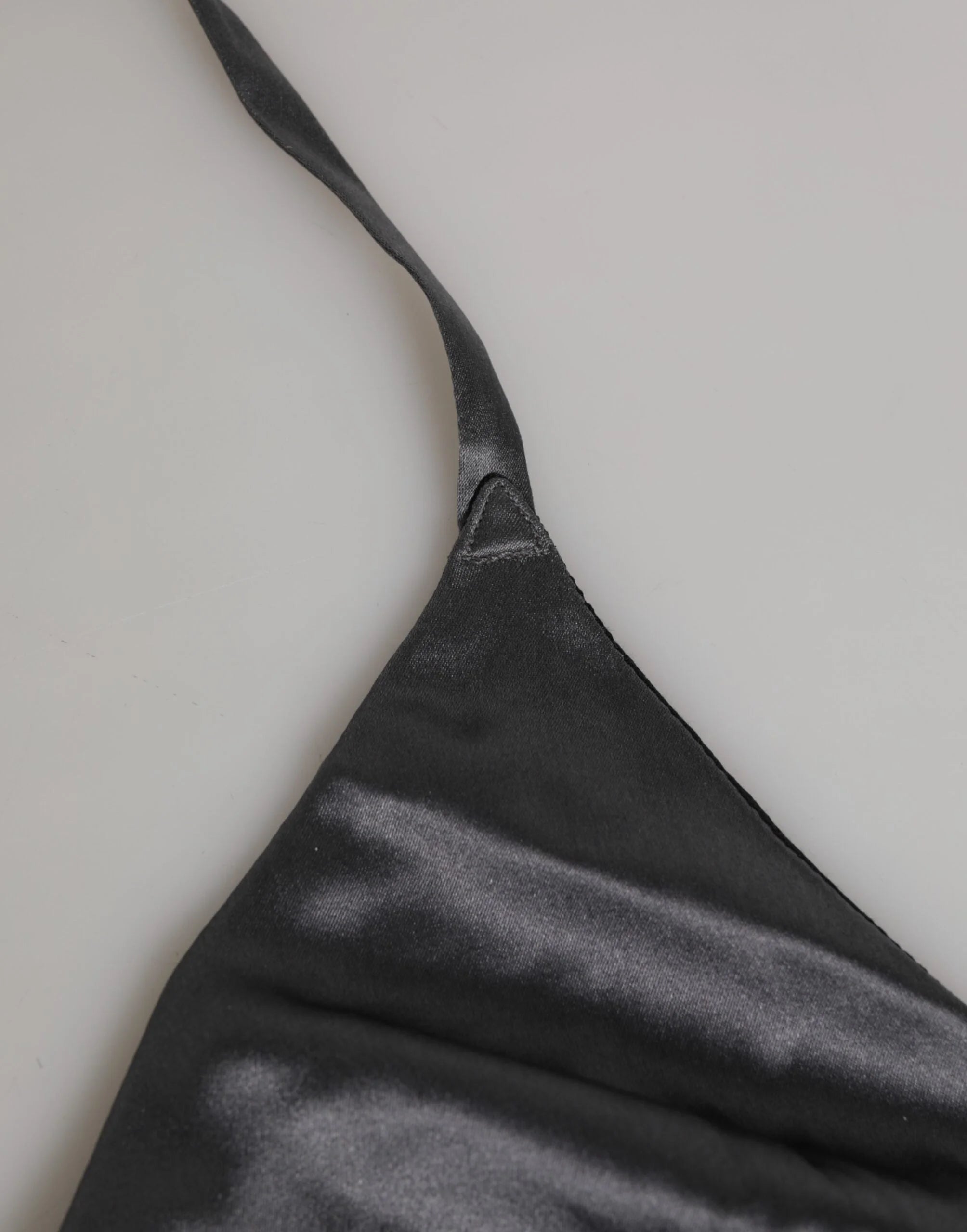 Dolce & Gabbana Black Silk Satin Triangle Soft Cup Underwear - IT2 | S - Bras