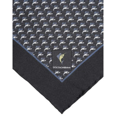 Dolce & Gabbana Black Silk Scarf