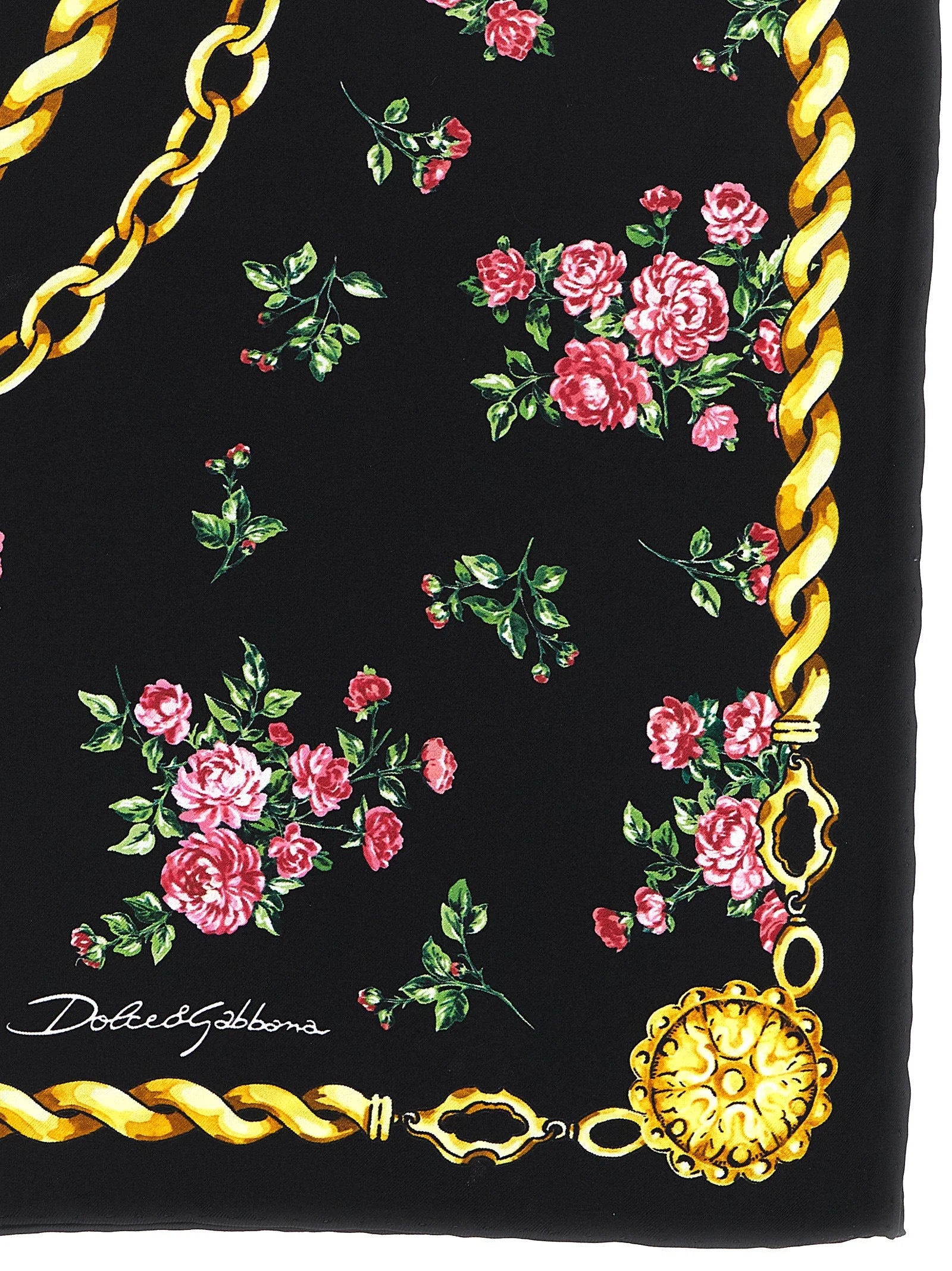 Dolce & Gabbana sort silkescarf