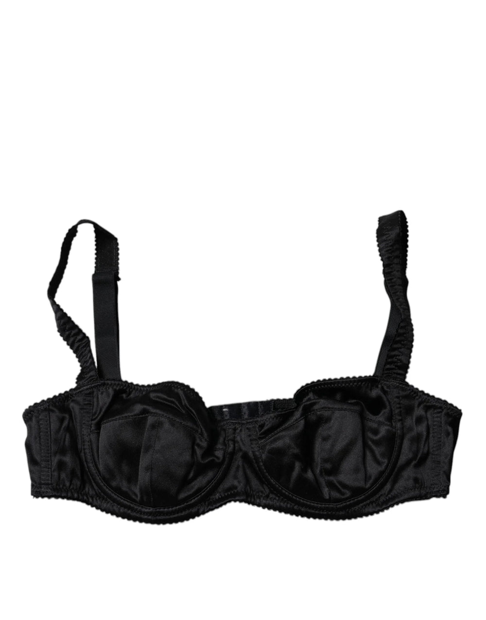 Dolce & Gabbana Black Silk Semi-Pad Balconette Bra Underwear - IT2 | S - Bras