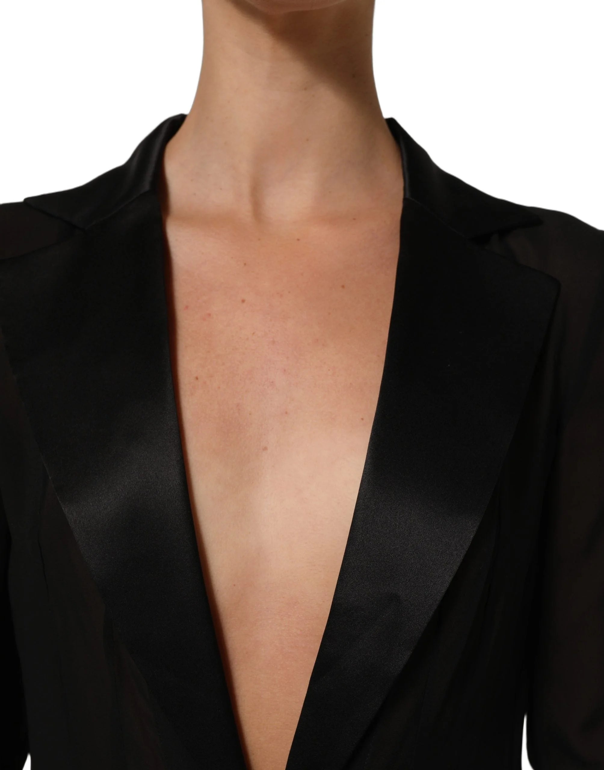 Dolce & Gabbana Black Silk Sheer Chiffon Long Maxi Dress - IT38 | XS