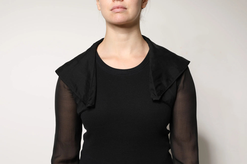 Dolce & Gabbana Black Silk Sheer Long Sleeves Blouse Top - IT40|S - Blouses
