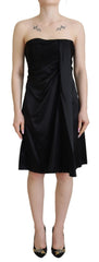 Dolce & Gabbana Black Silk Shift Short Mini Party Dress - Dresses