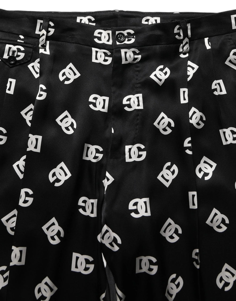 Dolce & Gabbana Black Silk Skinny Leg Dress Men Trouser Pants - IT48 | M