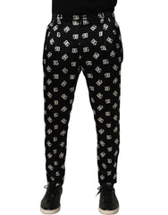 Dolce & Gabbana Black Silk Skinny Leg Dress Men Trouser Pants - IT48 | M