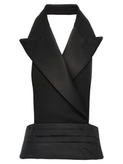Dolce & Gabbana Black Silk Sleeveless Jacket - IT40