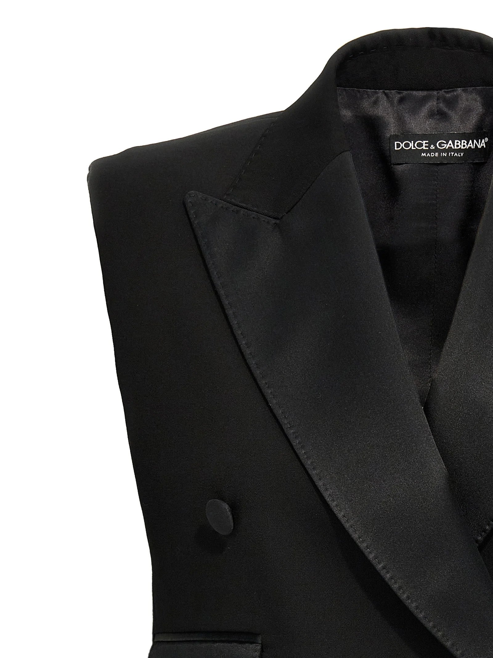 Dolce & Gabbana Black Silk Sleeveless Jacket - IT40
