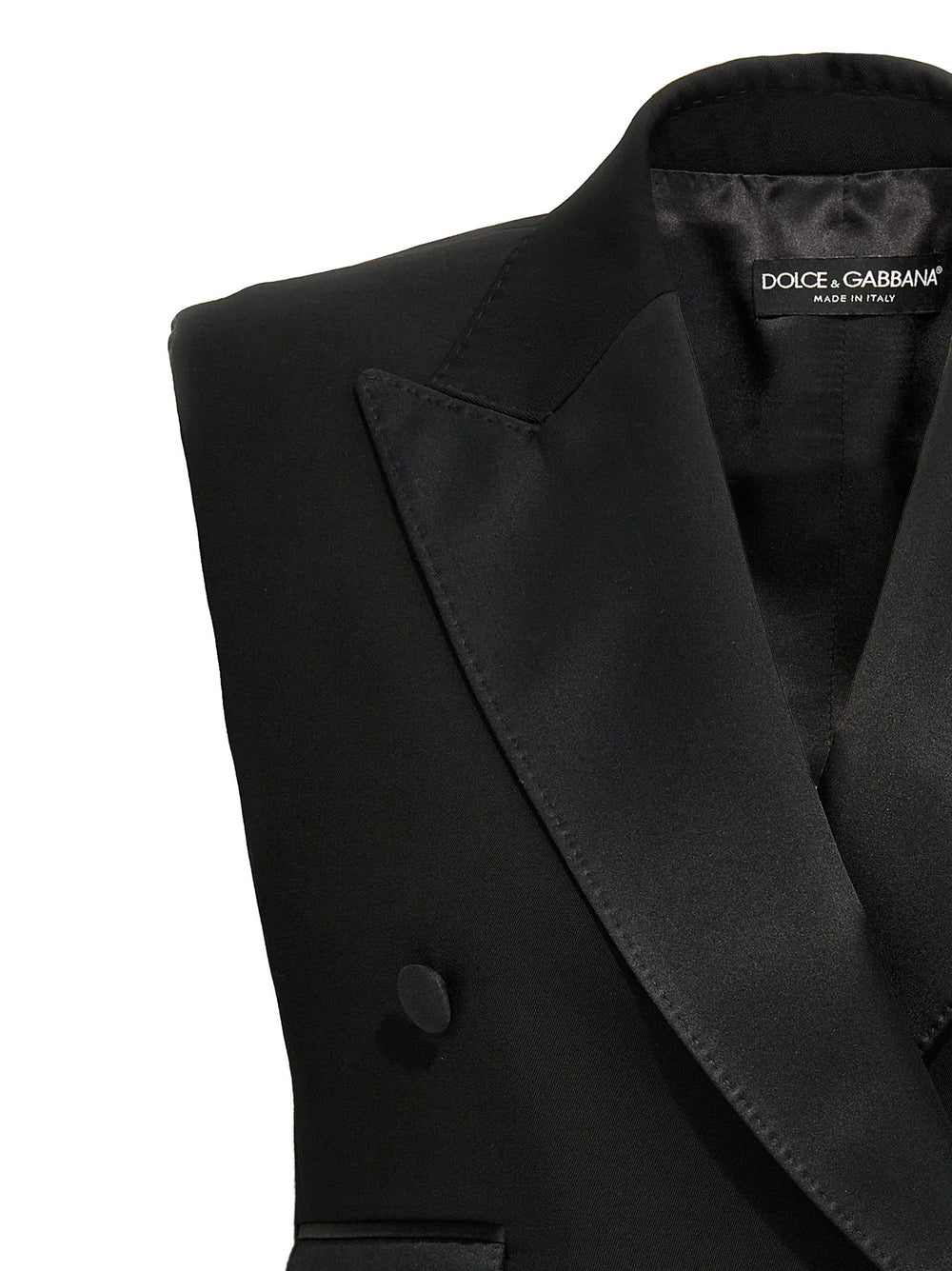 Dolce & Gabbana Black Silk Sleeveless Jacket - IT40