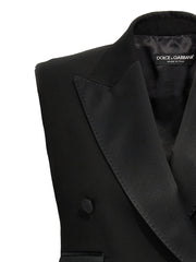 Dolce & Gabbana Black Silk Sleeveless Jacket - IT40