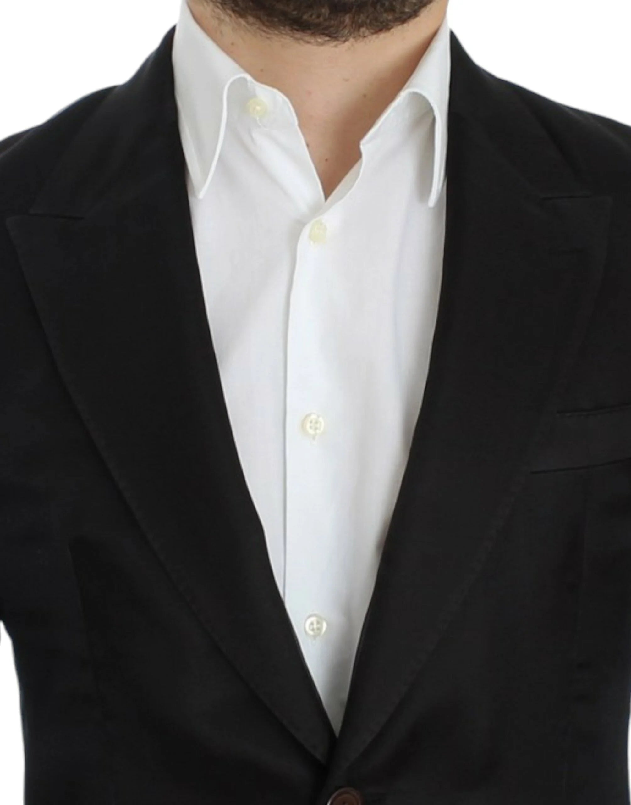 Dolce & Gabbana Black silk slim fit blazer - IT48 | M - Sport Jackets