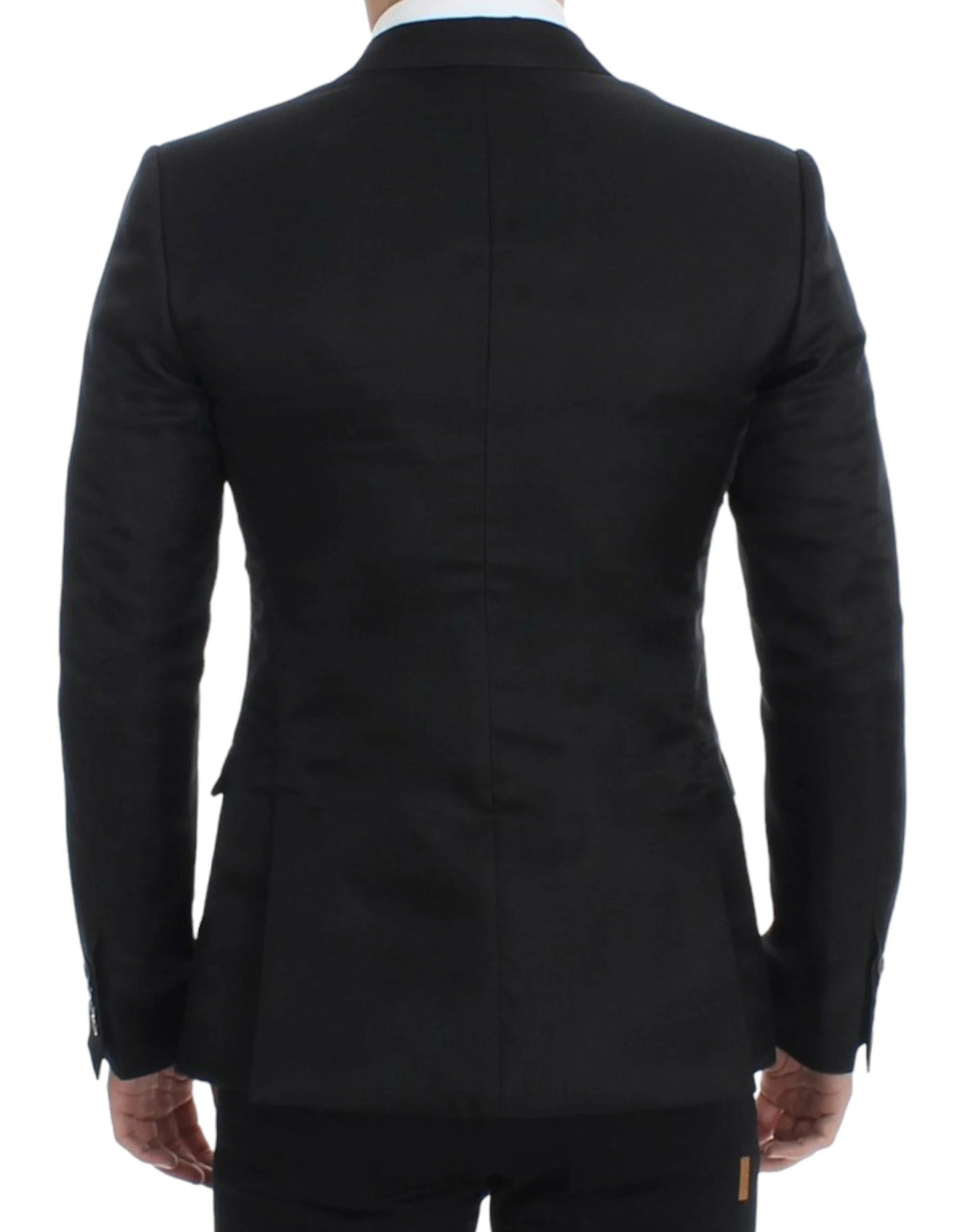 Dolce & Gabbana Black silk slim fit blazer - IT48 | M - Sport Jackets