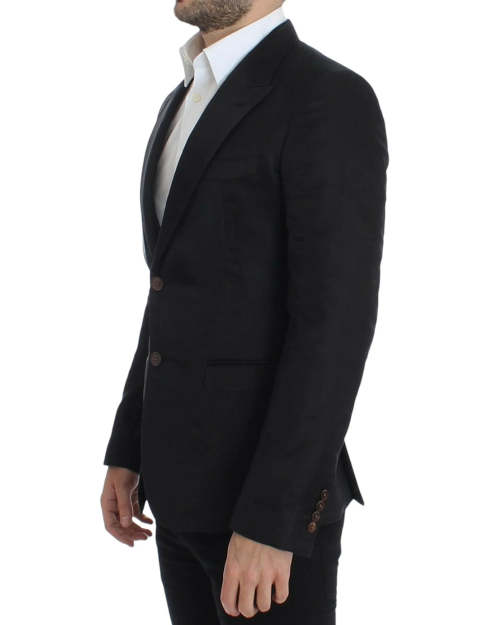 Dolce & Gabbana Black silk slim fit blazer - IT48 | M - Sport Jackets