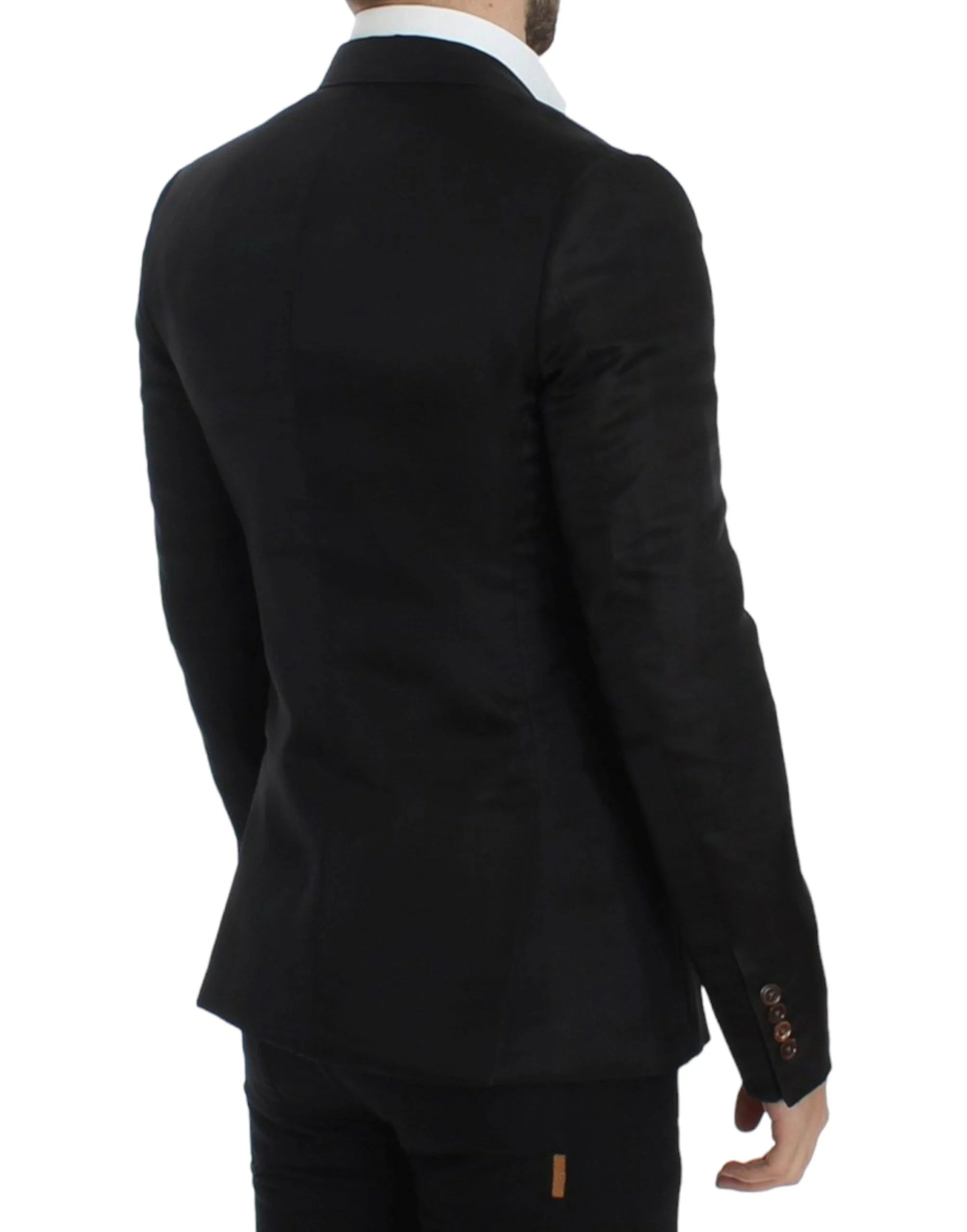 Dolce & Gabbana Black silk slim fit blazer - IT48 | M - Sport Jackets
