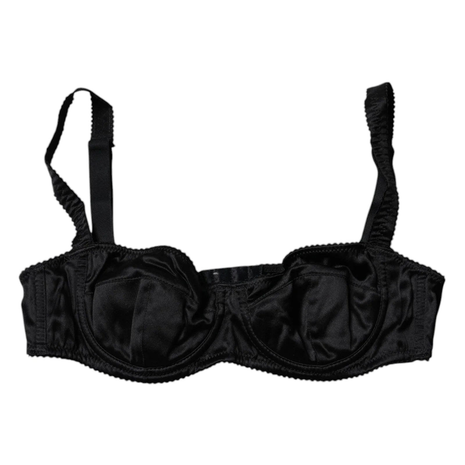 Dolce & Gabbana Black Silk Stretch Balconette Brassiere Underwear - IT2 | S