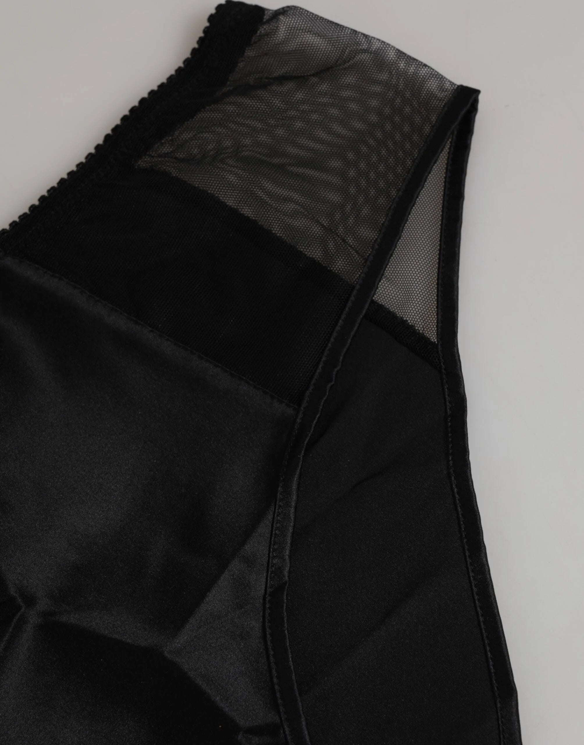 Dolce & Gabbana Black Silk Stretch High Waist Panty Underwear - IT2 | S