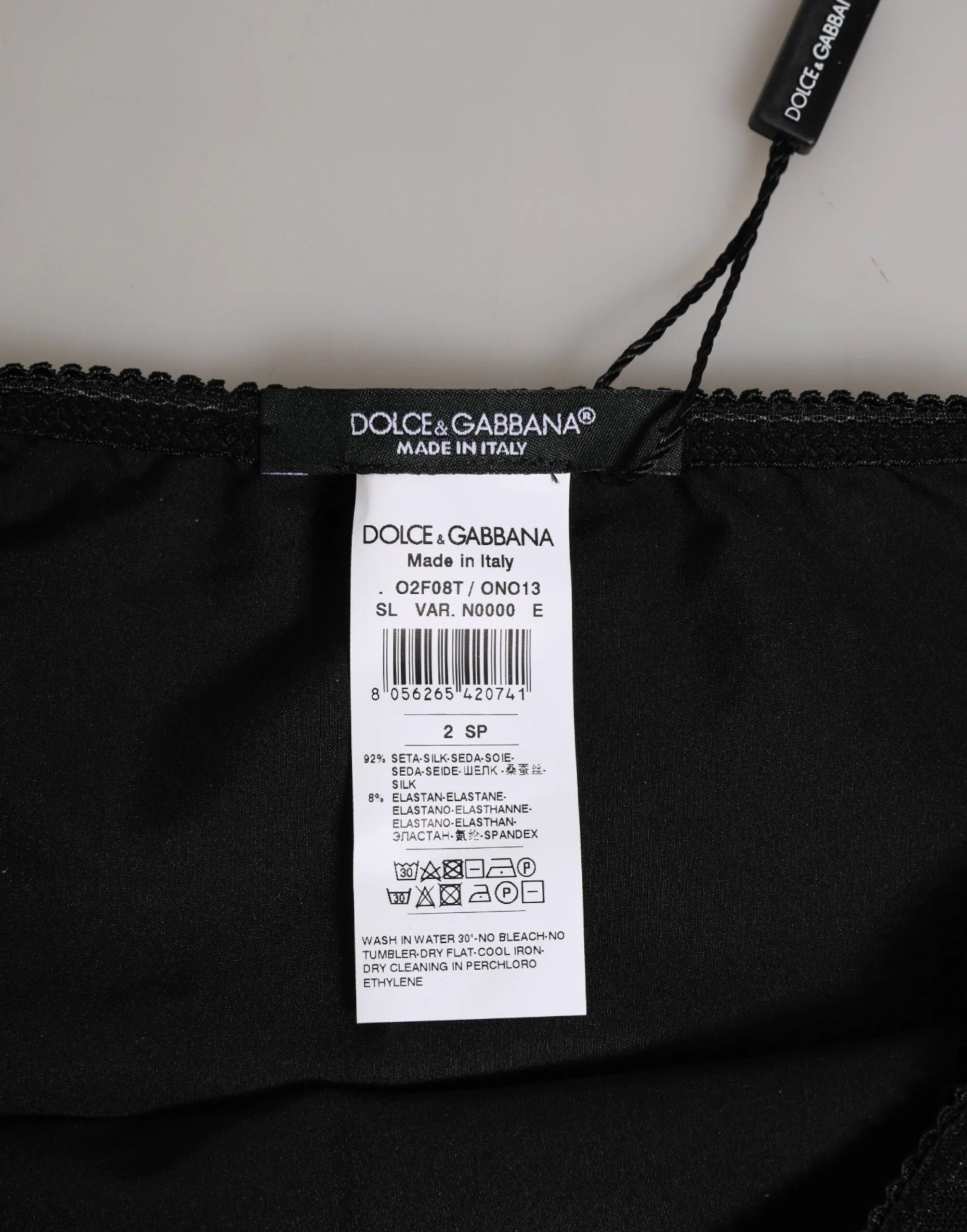 Dolce & Gabbana Black Silk Stretch High Waist Panty Underwear - IT2 | S