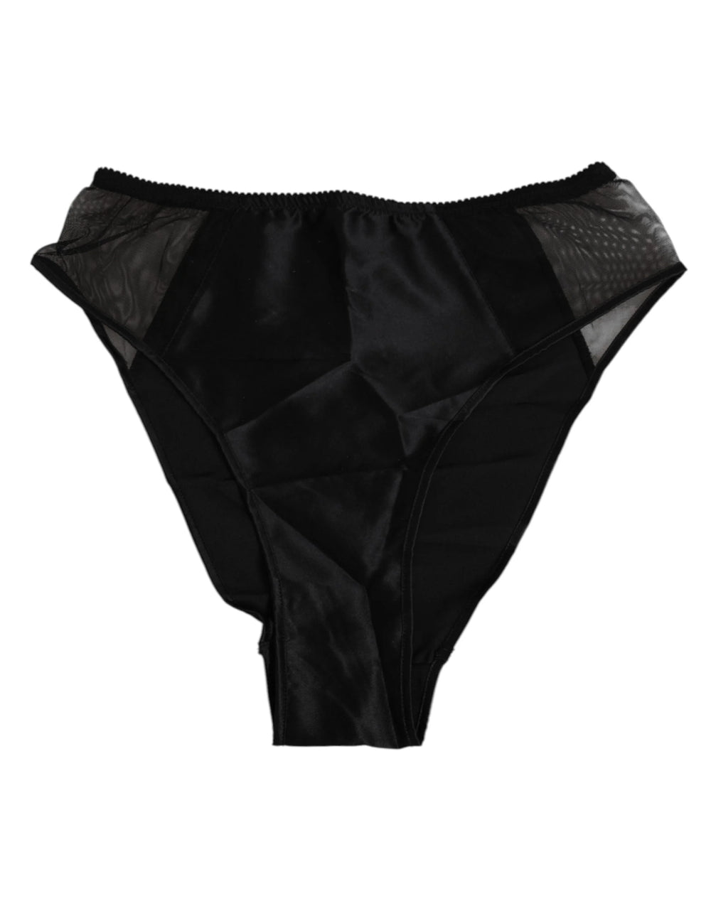 Dolce & Gabbana Black Silk Stretch High Waist Panty Underwear - IT2 | S