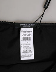 Dolce & Gabbana Black Silk Stretch High Waist Panty Underwear - IT2 | S - Briefs