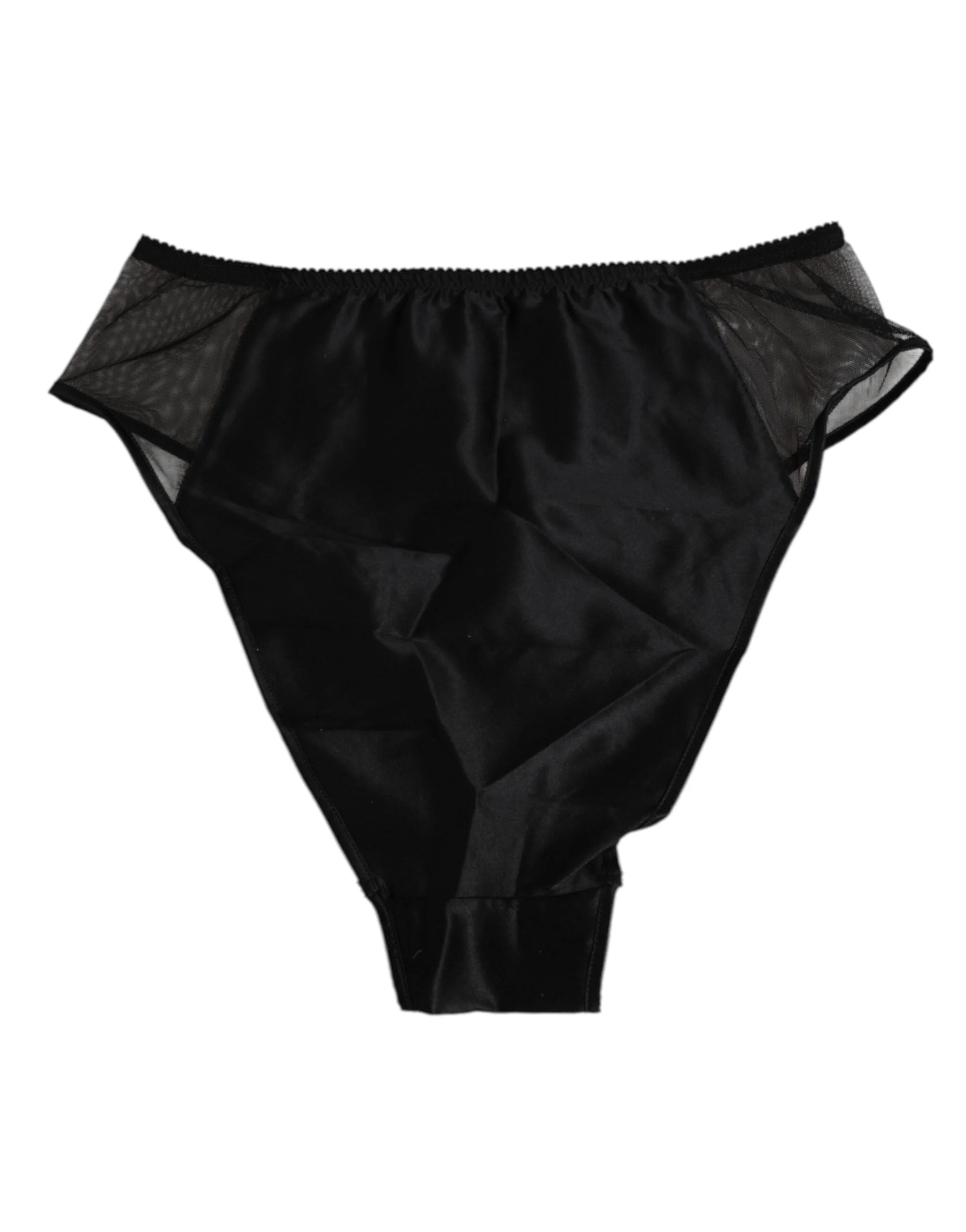 Dolce & Gabbana Black Silk Stretch High Waist Panty Underwear - IT2 | S
