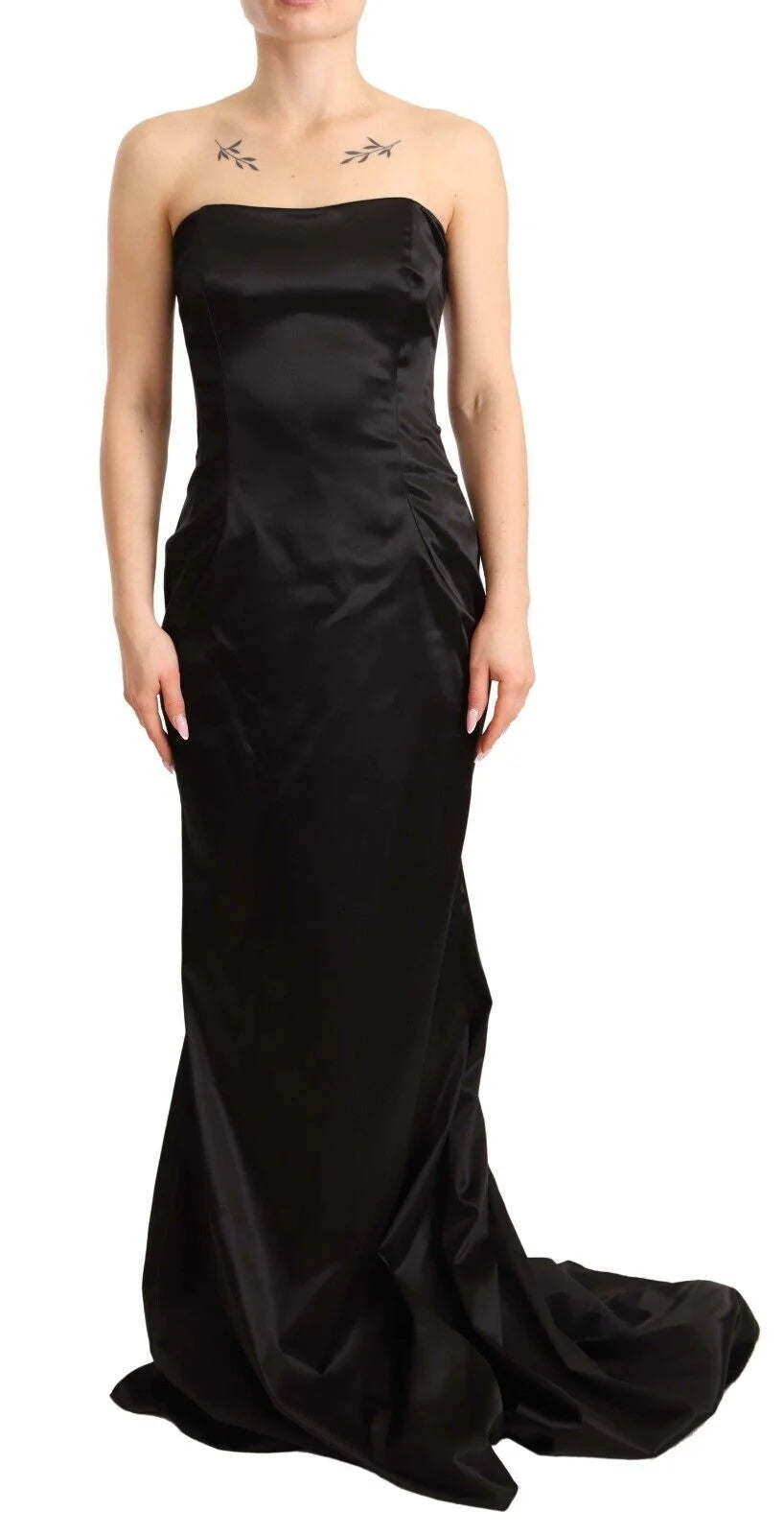 Dolce & Gabbana Black Silk Stretch Sheath Mermaid Gown Dress - IT40|S - Dresses