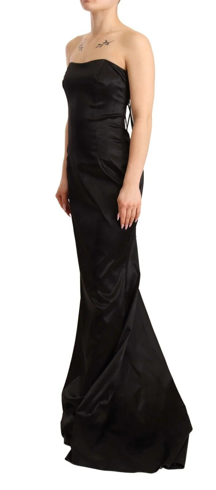 Dolce & Gabbana Black Silk Stretch Sheath Mermaid Gown Dress - IT40|S - Dresses