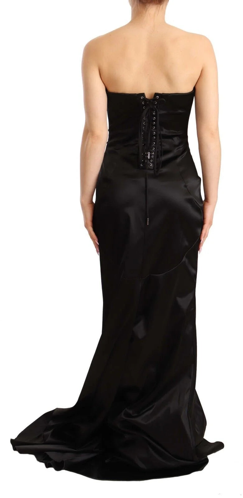 Dolce & Gabbana Black Silk Stretch Sheath Mermaid Gown Dress - IT40|S - Dresses