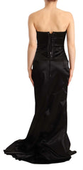 Dolce & Gabbana Black Silk Stretch Sheath Mermaid Gown Dress - IT40|S - Dresses
