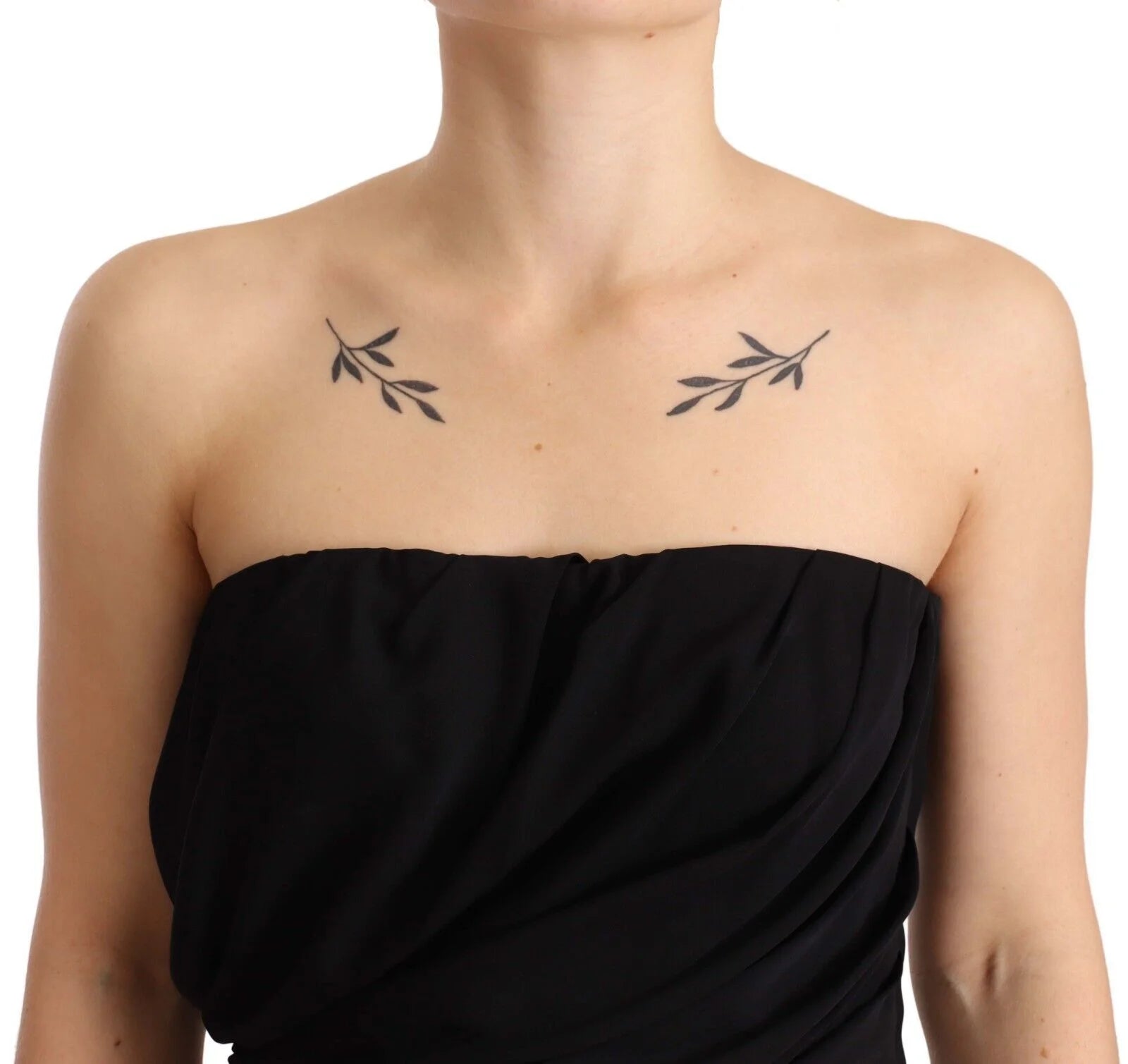 Dolce & Gabbana Black Silk Stretch Strapless Sheath Midi Dress - IT40|S - Dresses