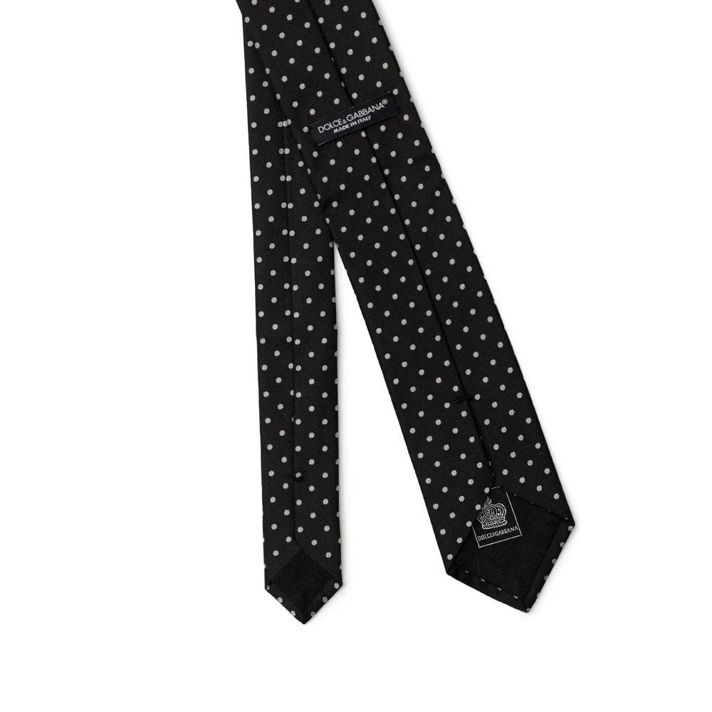 Dolce & Gabbana Black Silk Ties & Bowty - 6 cm - Neckties