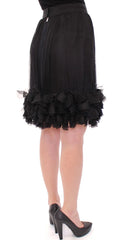 Dolce & Gabbana Black Silk Transparent Above Knees Skirt - IT40|S - Skirts