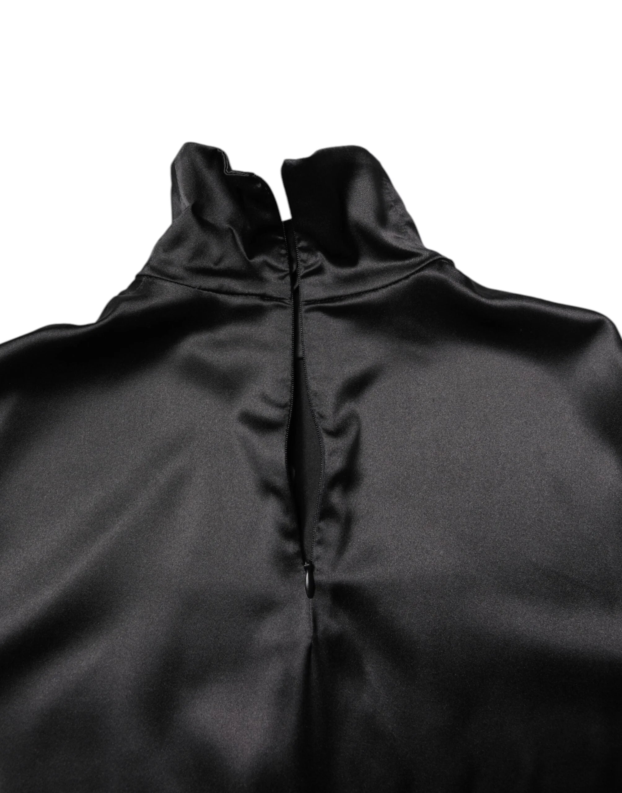 Dolce & Gabbana Black Silk Turtleneck Men Pullover Sweater - IT50 | L - Sweaters