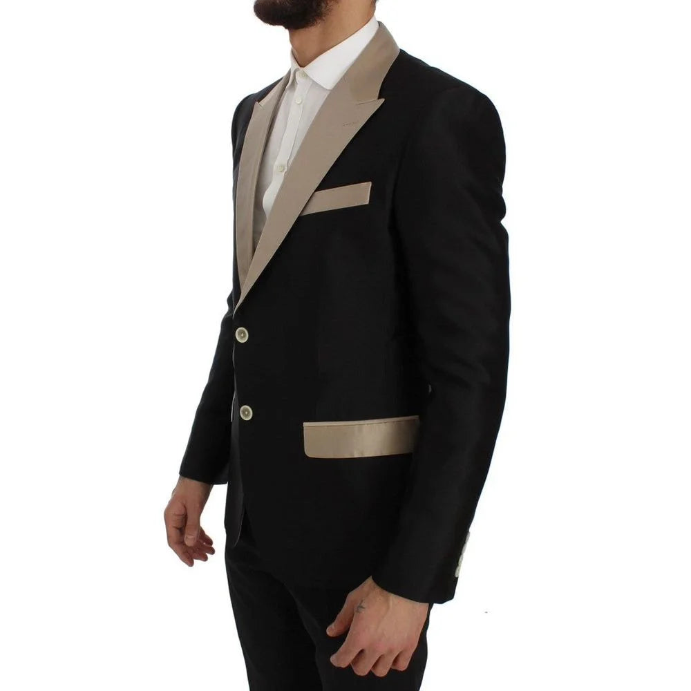 Dolce & Gabbana Black Silk Two-Piece Suit - IT44 | S