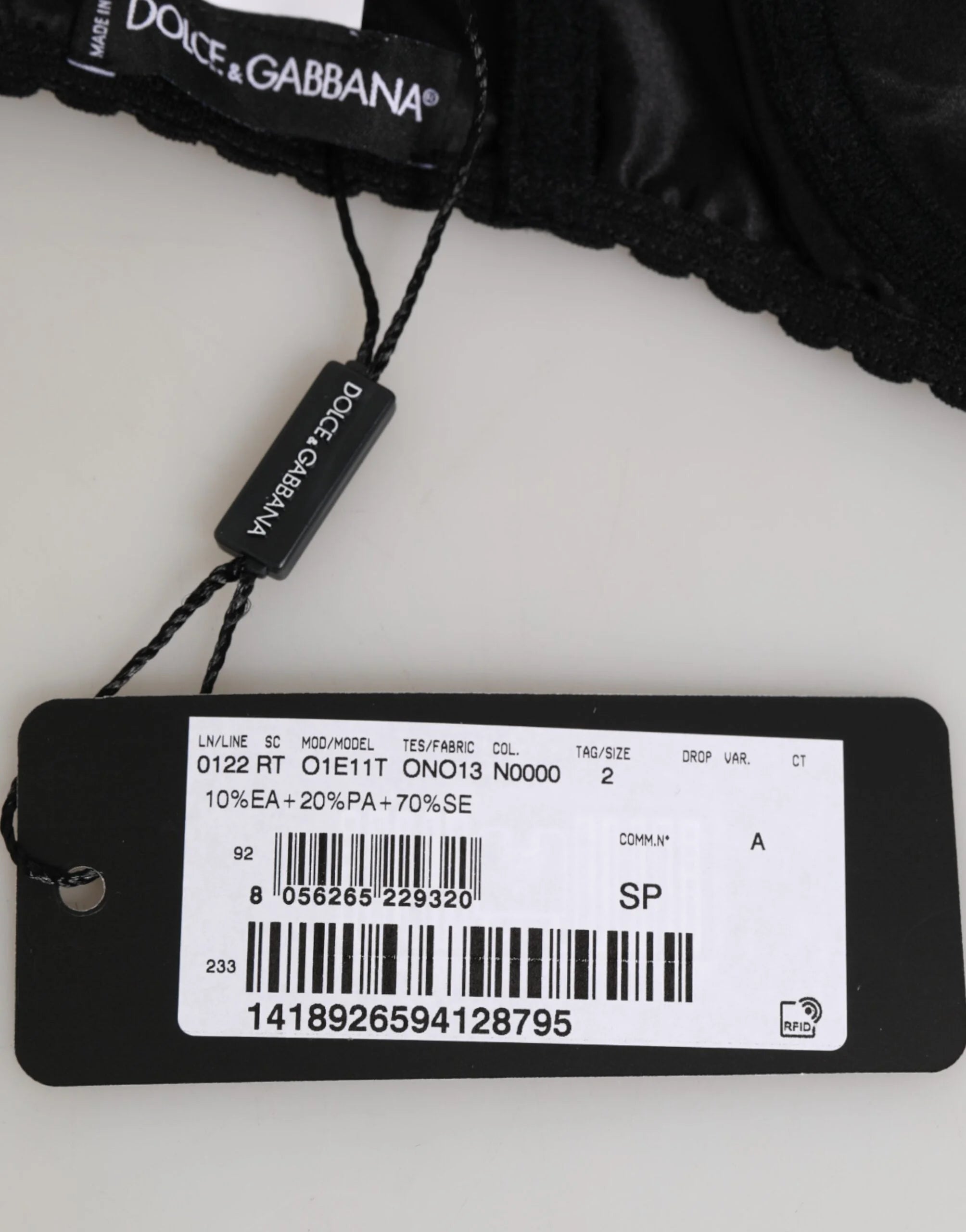 Dolce & Gabbana Black Silk Underwired Balconette Bra Underwear - IT2 | S - Bras