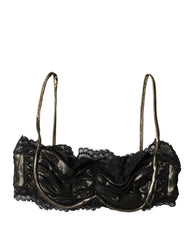 Dolce & Gabbana Black Silk Underwired Balconnet Bra Underwear - IT40|S