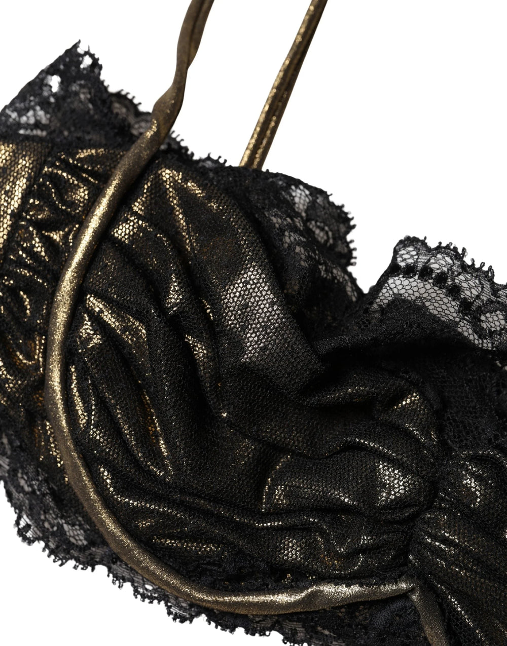 Dolce & Gabbana Black Silk Underwired Balconnet Bra Underwear - IT40|S