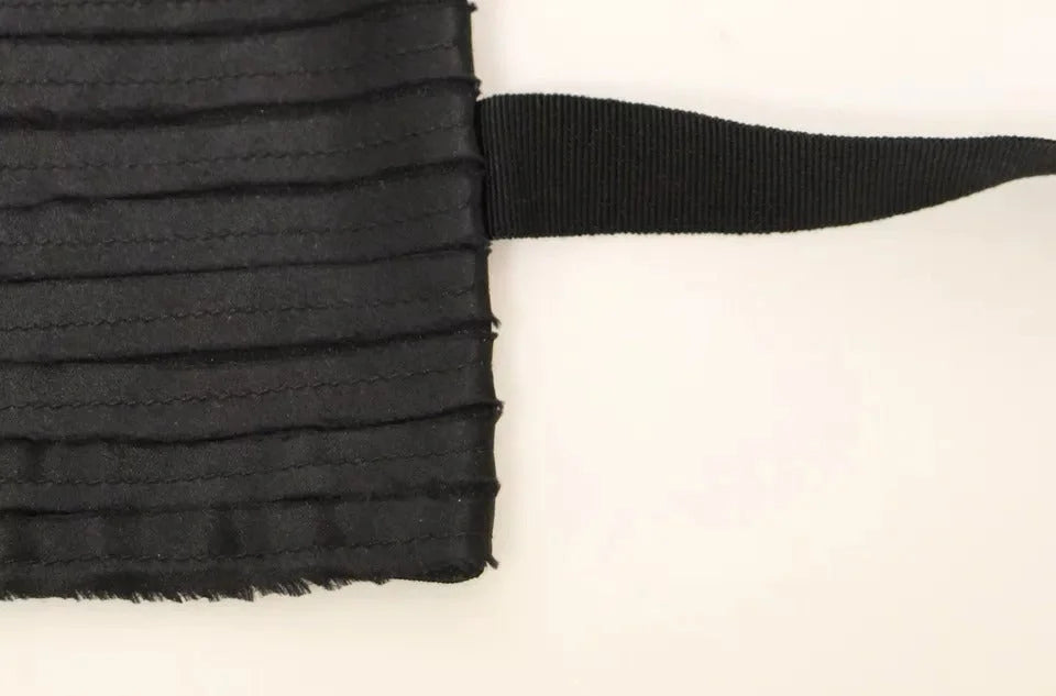 Dolce & Gabbana Black Silk Womens Waist Cummerbund - Traditional Clothing Accessories